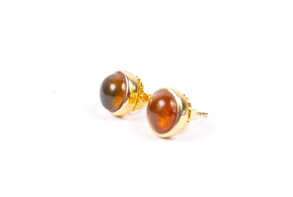 REDONDO DORATO AMBER SMALL EARRINGS
