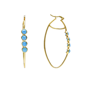 HOOPS DORATO LARIMAR EARRINGS