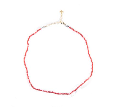 SHORT RED CRYSTALS NECKLACE