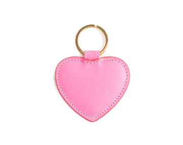 HEART KEYCHAIN NEON PINK